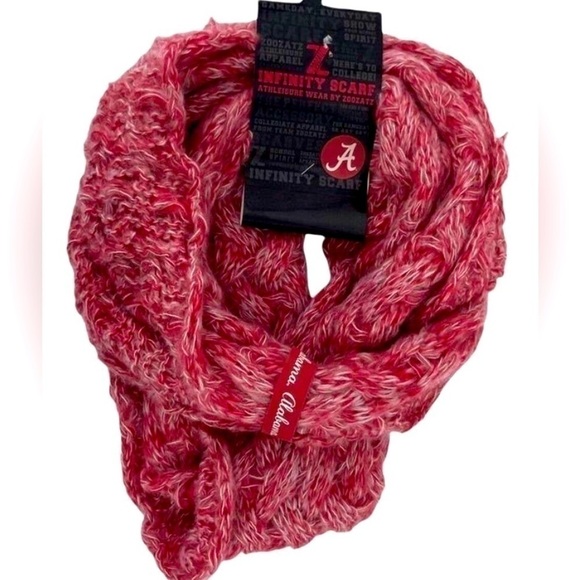 ALABAMA Crimson Tide Infinity Scarf Chunky Knit NCAA Zoozats Red Womens OS Cute - Picture 1 of 3